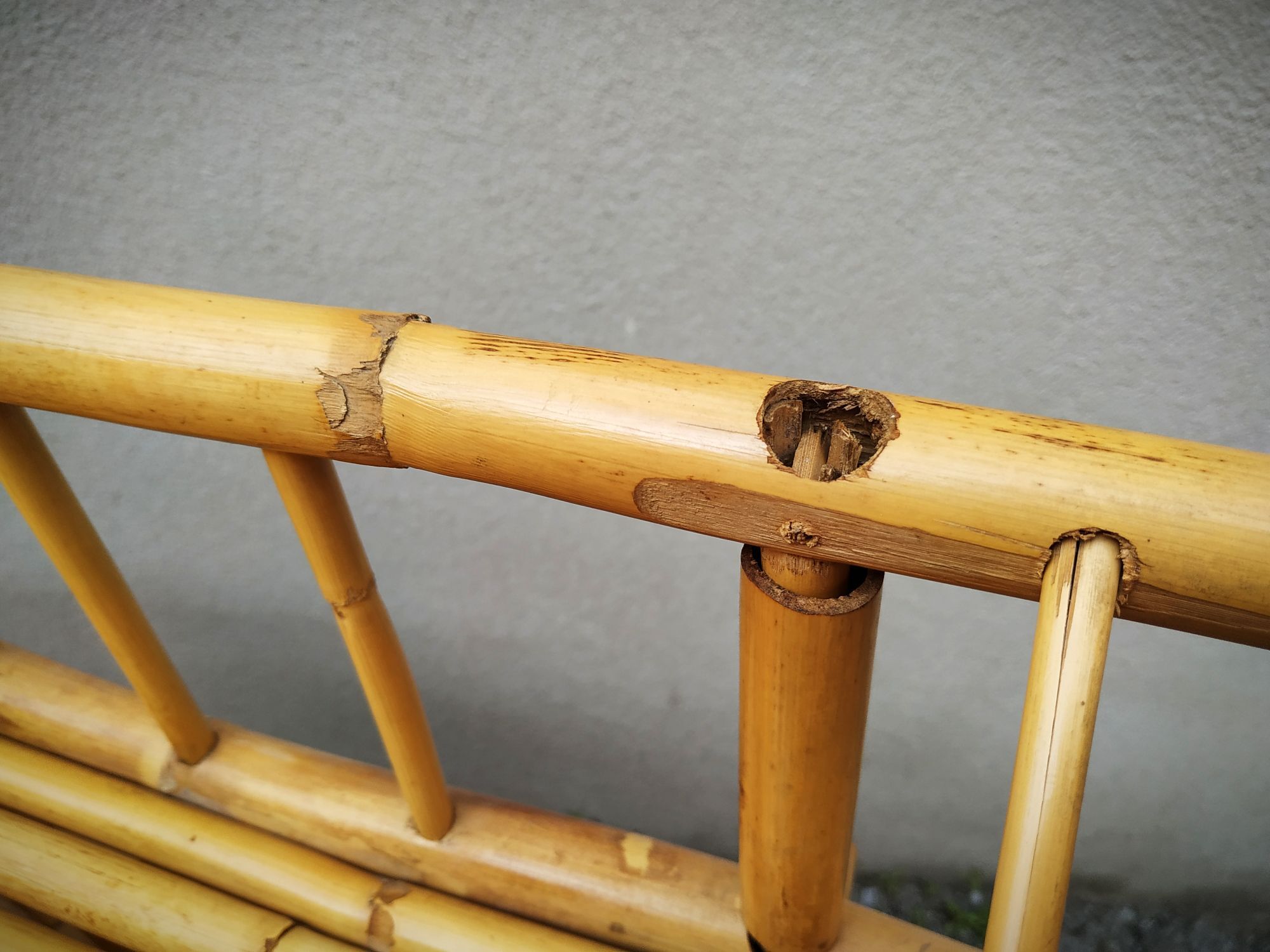 Vintage bamboo shelf