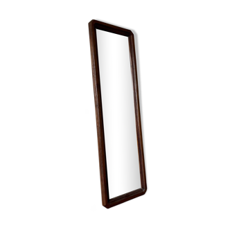 Full-length rectangular mirror in dark wood