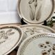 6 dessert plates Sarreguemines Morzine