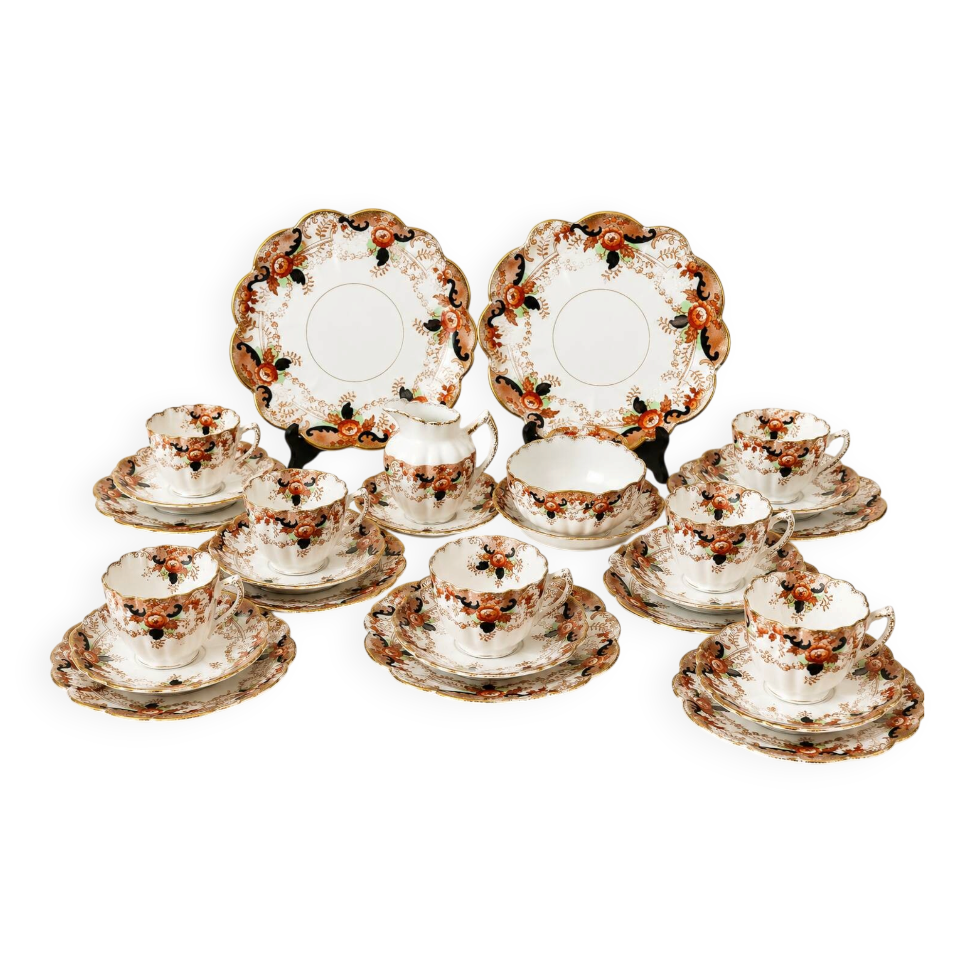 Antique Art Deco Melba China England tea set for 8