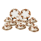 Service à thé antique Art Déco Melba China Angleterre pour 8 personnes.