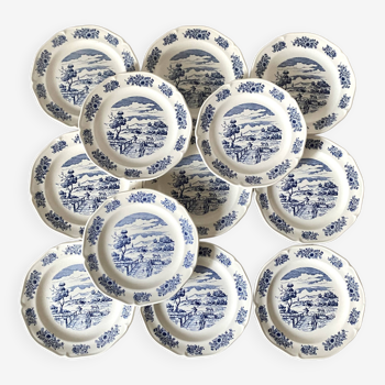 English style Gien earthenware plates