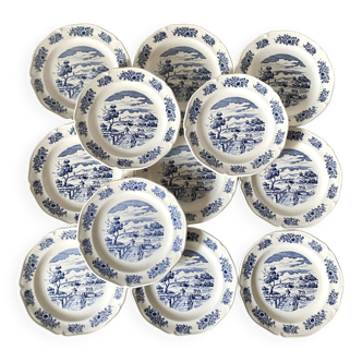 English style Gien earthenware plates