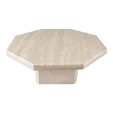 Mid Century Octagonal travertine coffee table