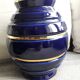 Vintage blue and gold ceramic vase