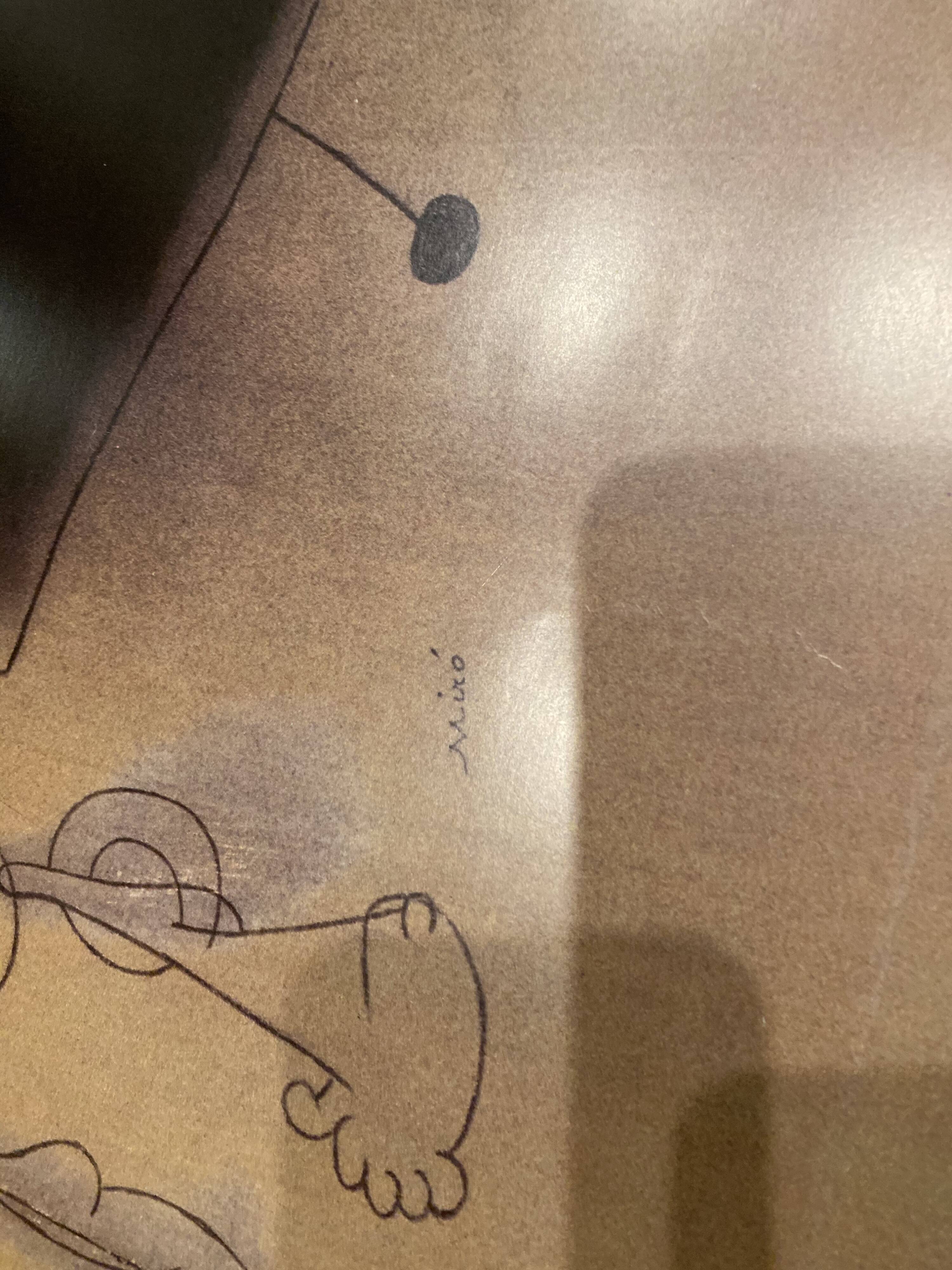 Original Joan Miro exhibition poster