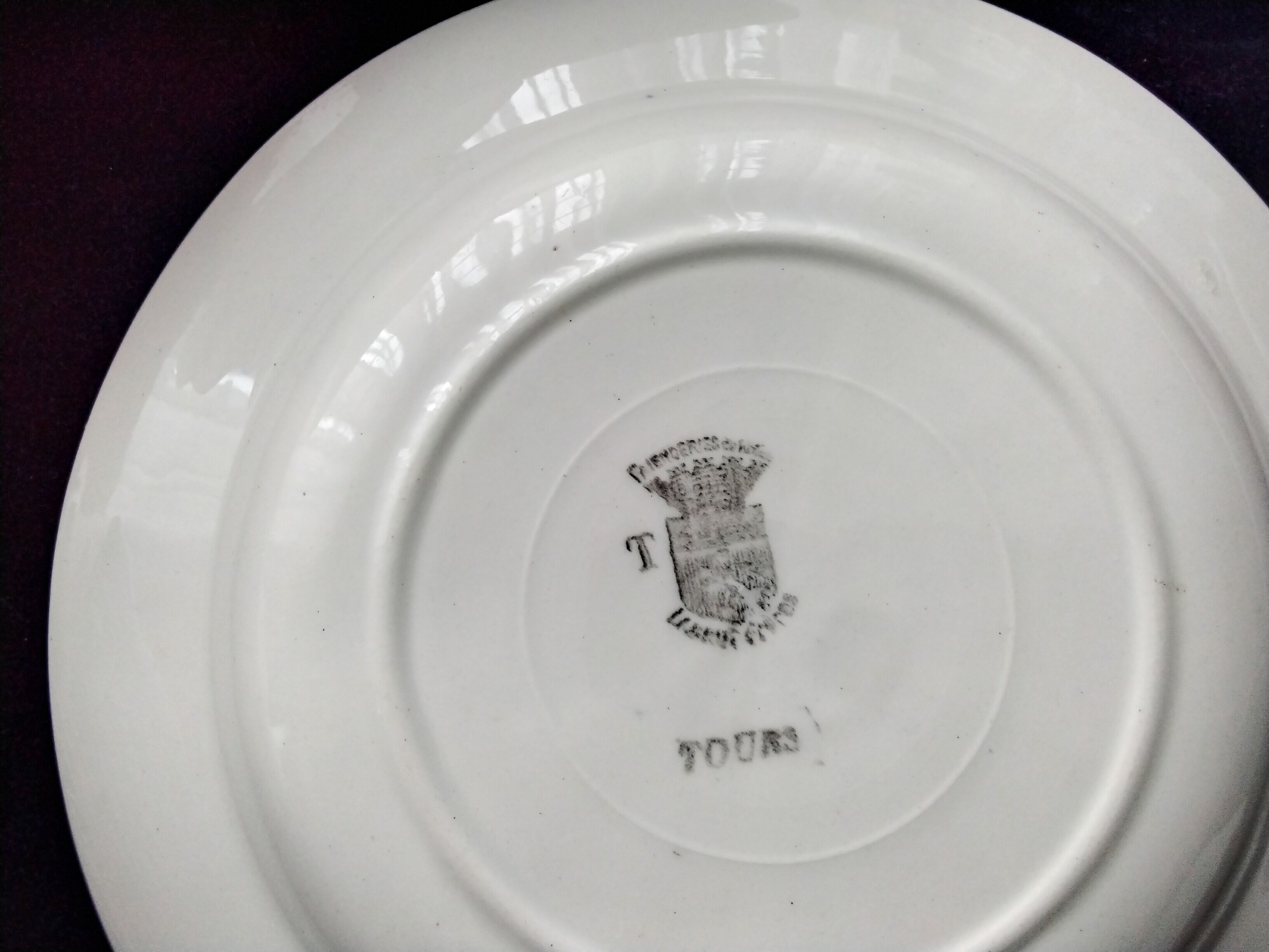 Set of 6 hollow plates in faience Labrut Frères Model Art Deco Tours