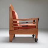 Pair of club chairs art deco Europe 1960