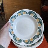 Lot of 8 Givors plates in antique earthenware.