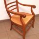 fauteuil de nourrice d'époque Restauration en noyer blond