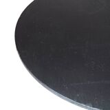 Round coffee table with slate top and metal structure by Sigurd Ressell Falcon