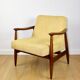 Light Yellow GFM63 Lounge Chair by J. Kedziorek, 1970s