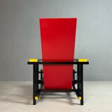 Gerrit Rietveld Red and Blue Chair by Cassina