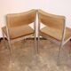 Set of 4 chairs from the 1970s – chrome, vintage fabric