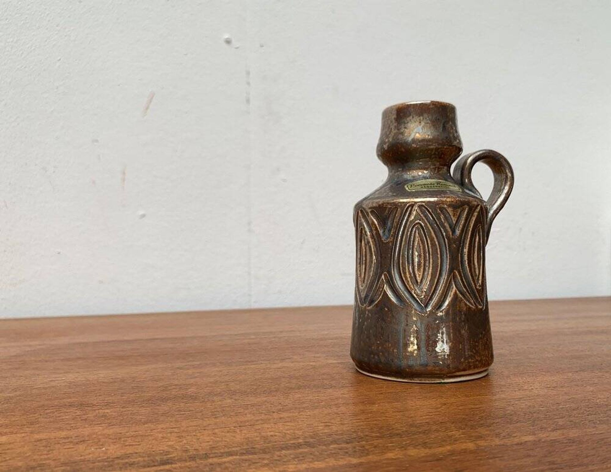 Carafe vase from Lovemose Danish Pottery Studio, mid-century Denmark, 1960s.