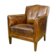 Vintage Art Deco Sheep Leather Armchair