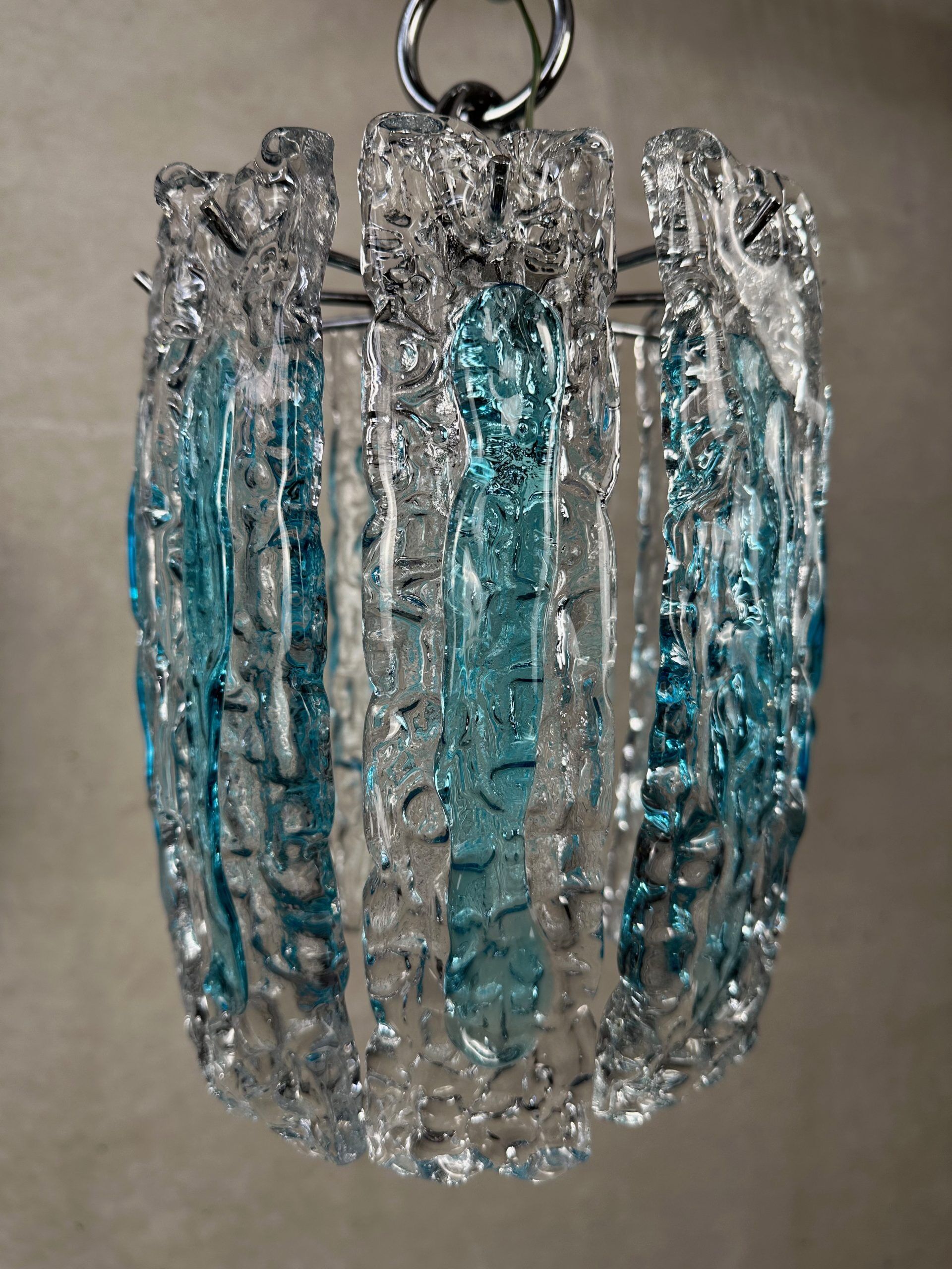 2x vintage Mazzega Murano pendant lamps