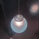 Blue glass ball pendant light