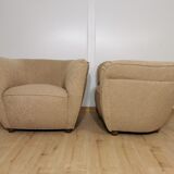 Restored armchairs by Jindrich Halabala