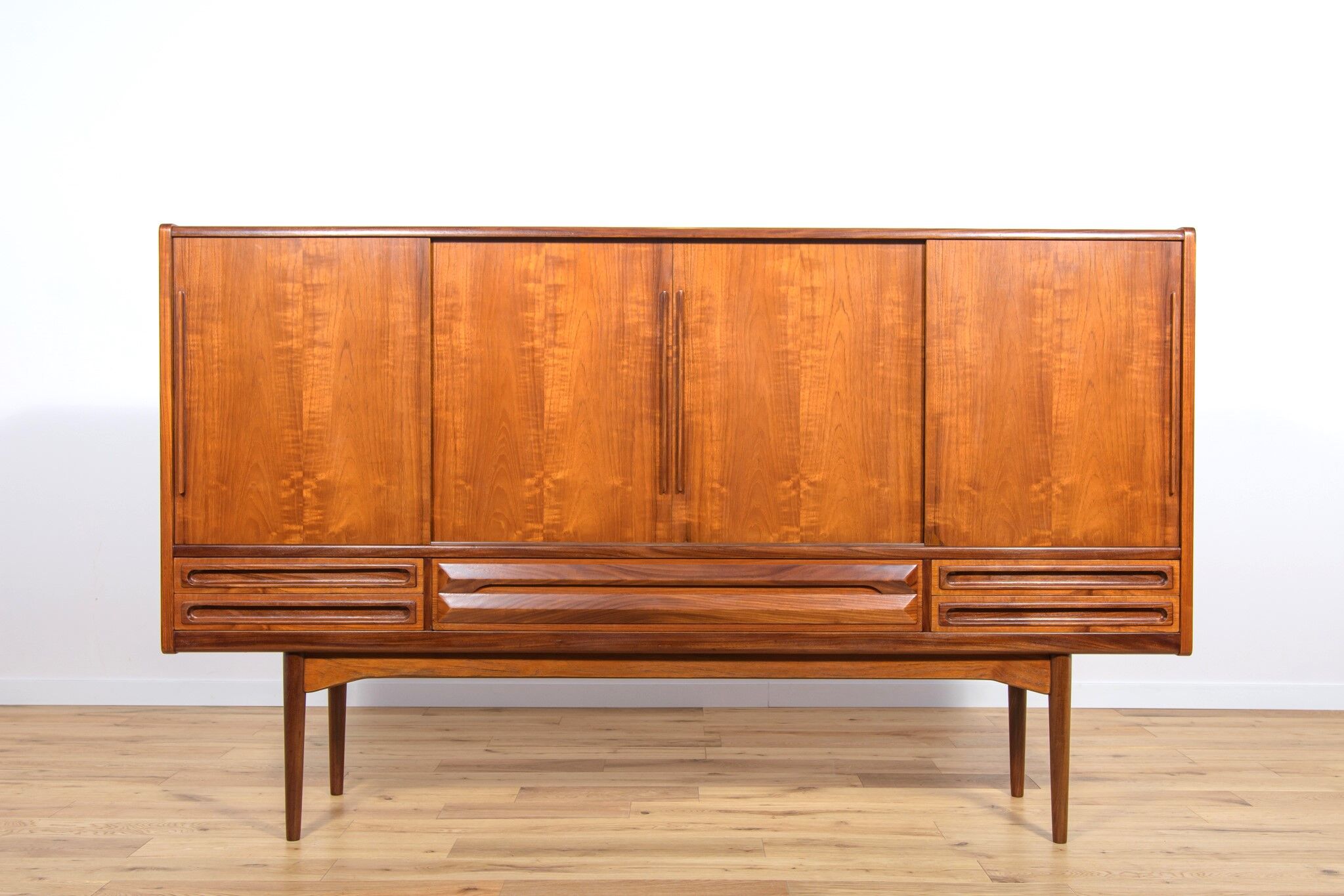 Mid-century danish high sideboard in teak, 1960s