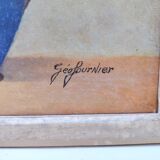 Oil on canvas still life Wild Flowers Géofournier