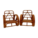 Pair of rattan chairs