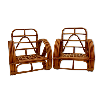 Pair of rattan chairs