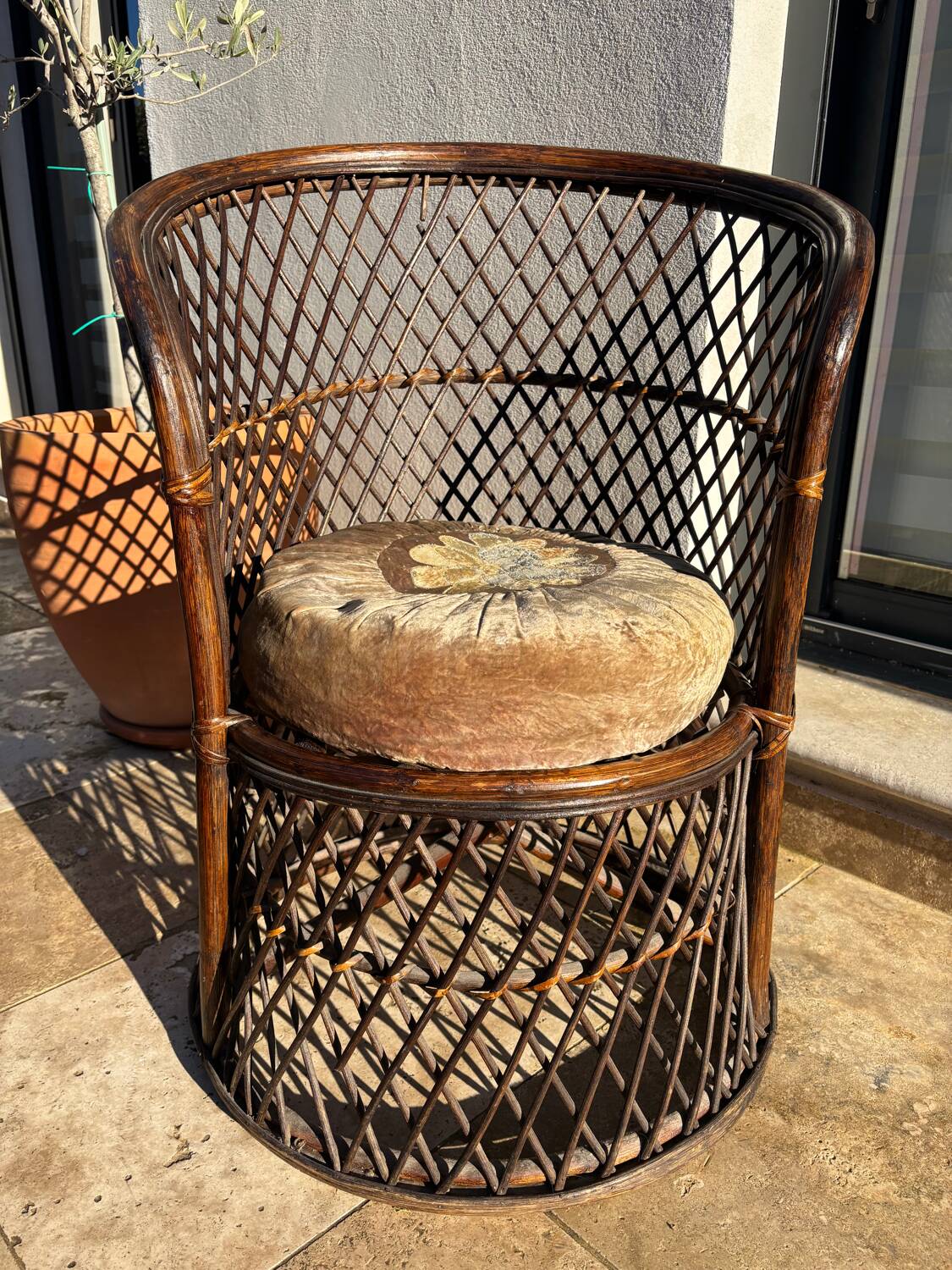 1960s rattan living room set
