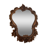 Carved wooden mirror