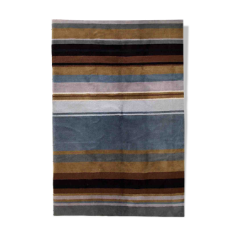 Vintage Indian Modern Handmade Carpet 171cm x 241cm 1980s, 1C551