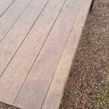 Rustic restaurant bistro table in solid oak, 1900 period - 1m85