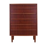 Teak chest of drawers, Danish design, 1970s, production: Denmark