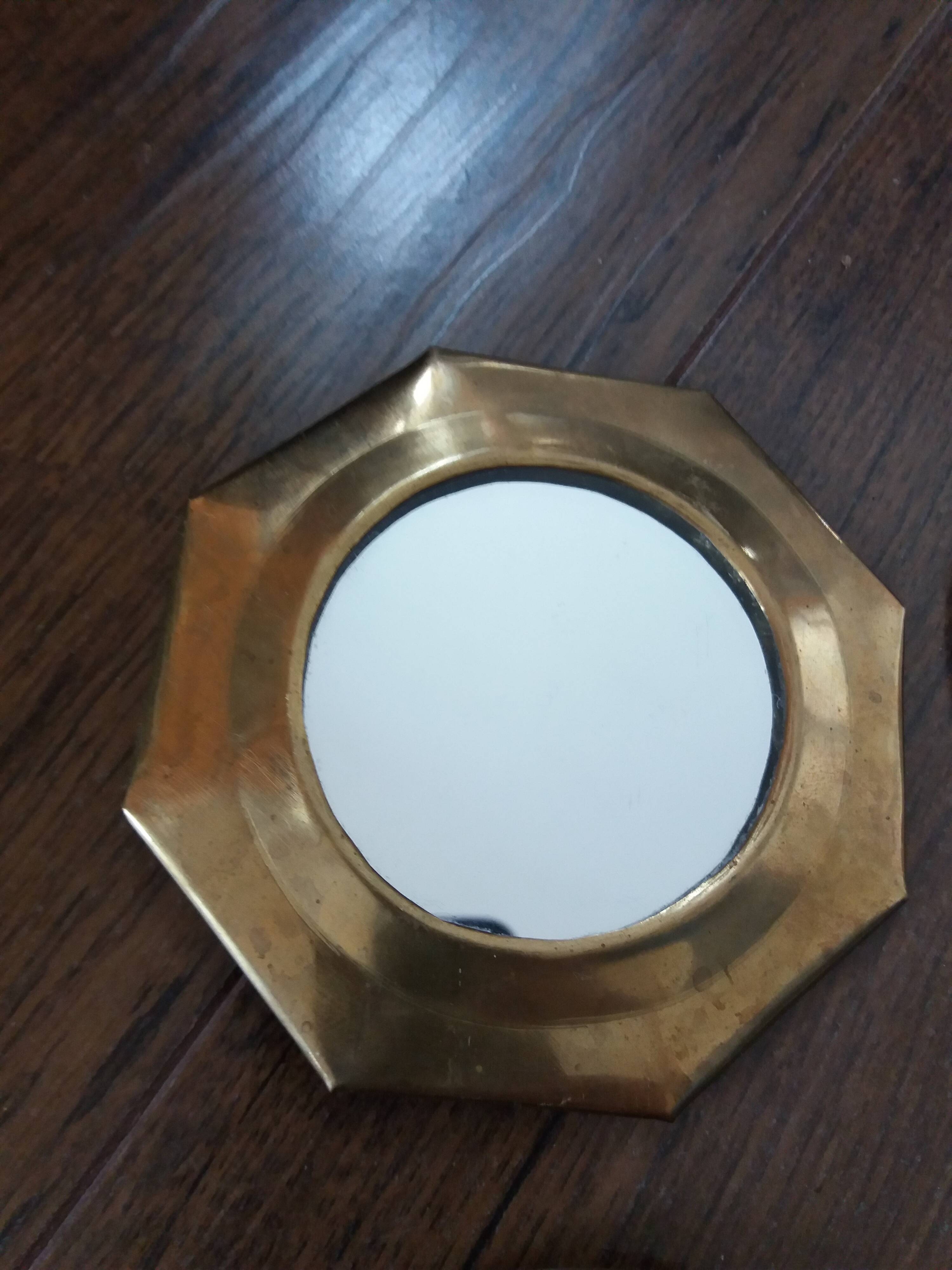 Moroccan brass mirror, set of 4