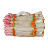 Asparagus service in hand-painted Majolica