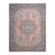 1970s Vintage Persian Handmade Wool Cotton Pink Oversized Rug 300x379