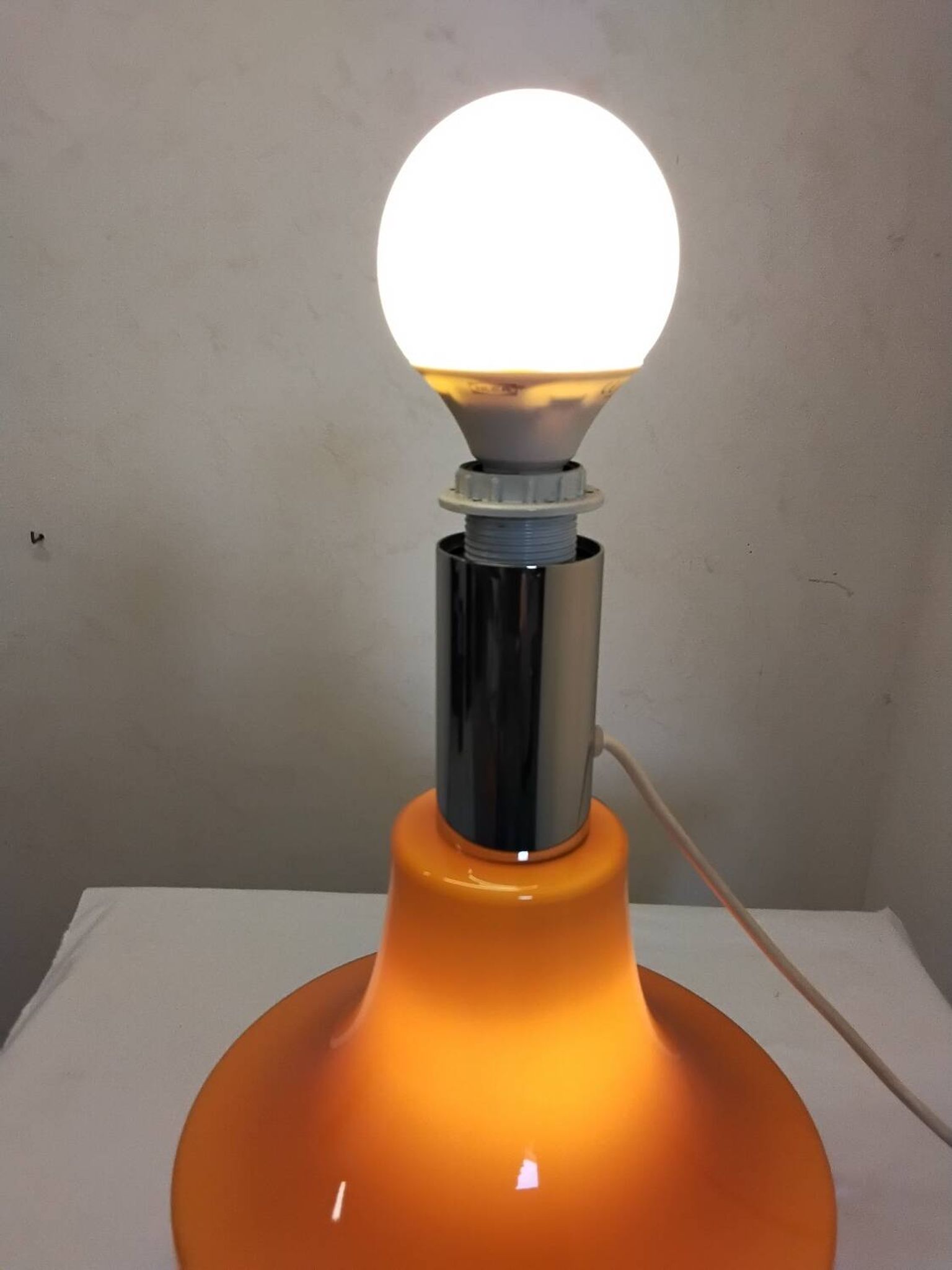 Vintage 70s Style Lamp Orange