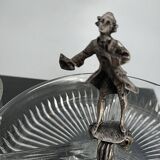 Old small glass and tin servants.