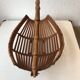 Trash has vintage fruit in wood and bamboo. Vintage design 1950 1960