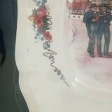 Plat de service. Faïencerie Digoin Sarreguemines. Motif Alsacien.