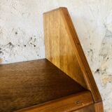 Vintage wall shelf with two shelves, 1970's