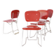 Ensemble de 4 chaises empilables d'Armin Wirth, modèle Aluflex, 1951 Allemagne