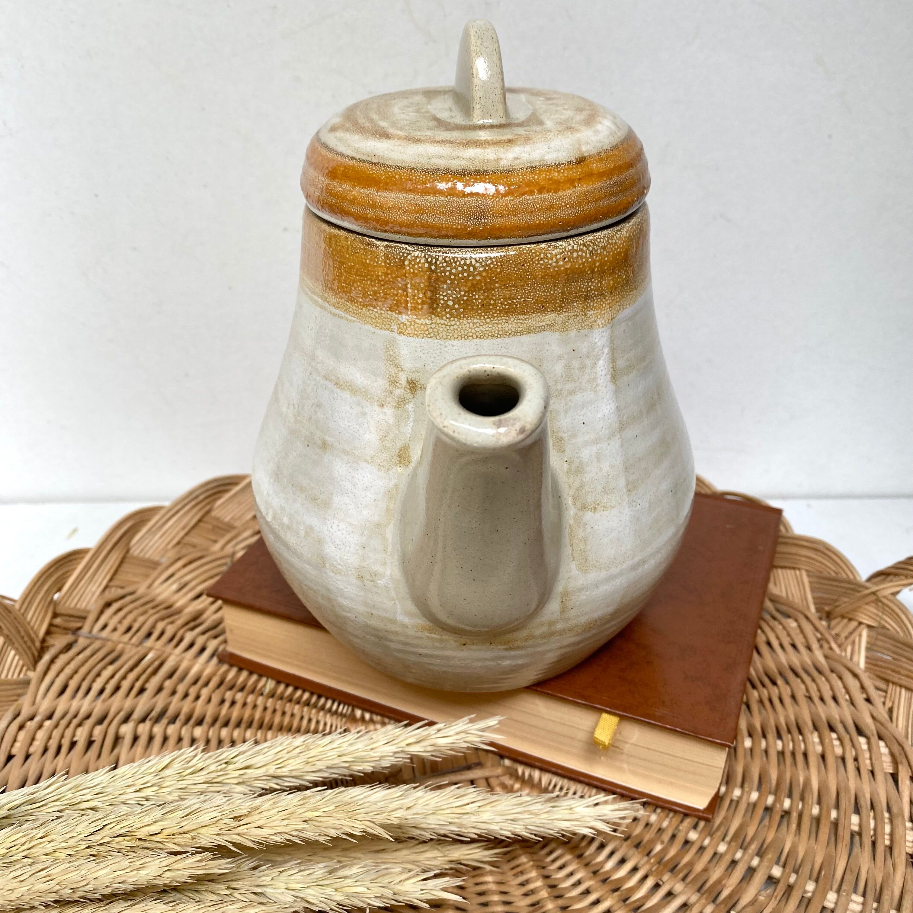 Vintage stoneware teapot