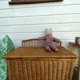 Wicker toy chest