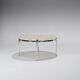 Round Onyx and Metal Coffee Table, 1960s