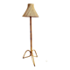 Vintage rattan & straw floor lamp 1950