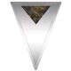 Beveled and triangular art deco mirror 59 x 76 cm
