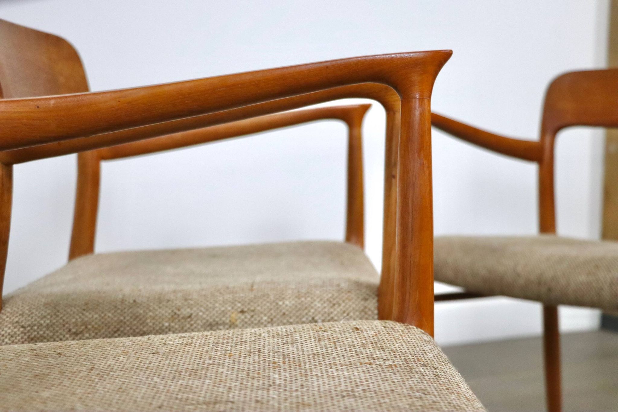 Set Of 4 Model 56 Dining Chairs In Oak By Niels Otto Møller, 1960s