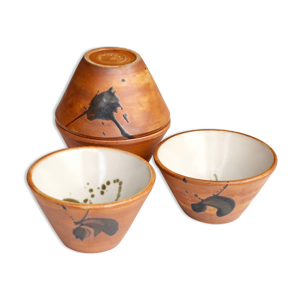 Set de 4 bols en céramique - poterie colombe