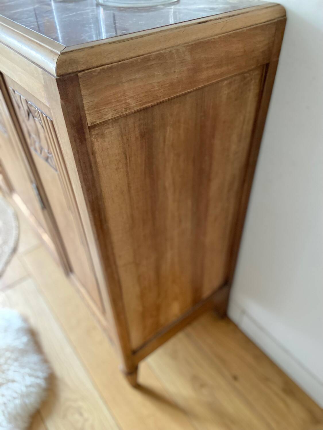 Art Deco sideboard in solid walnut
