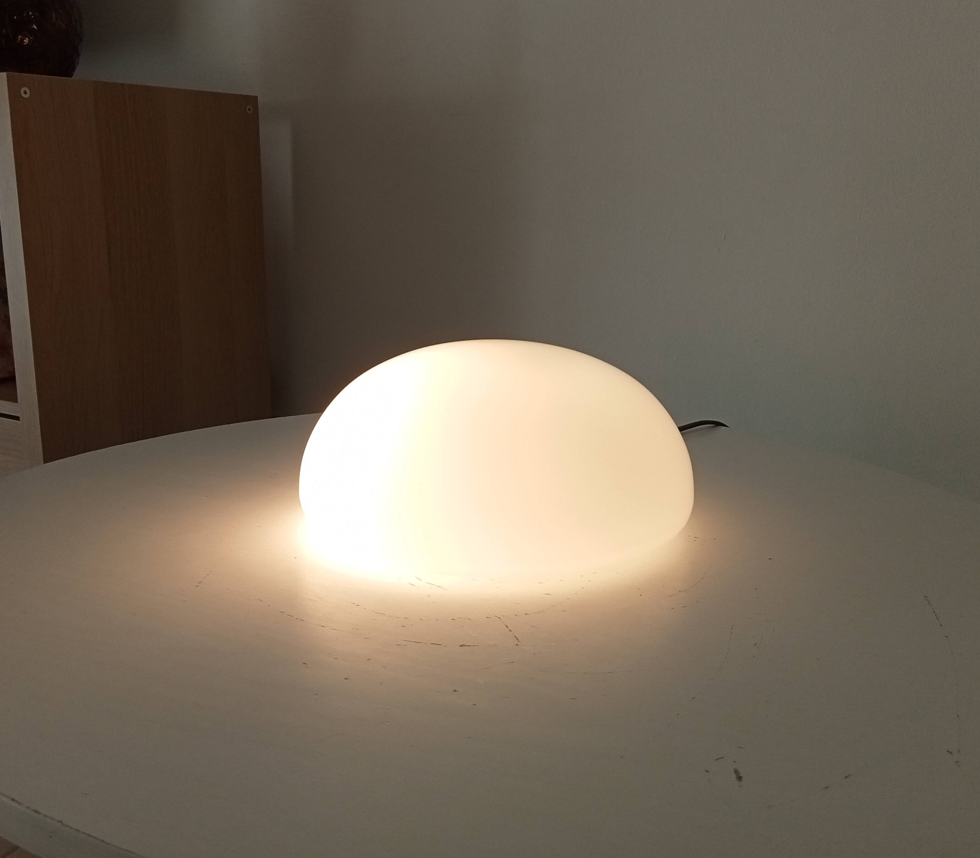 Vintage ceiling light in opaline from the 1960s.